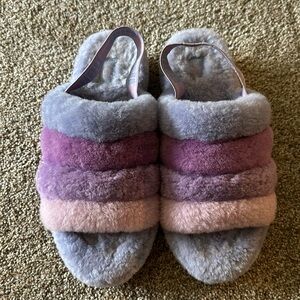 Purple Ugg Platform Slippers